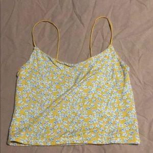 Yellow crop top